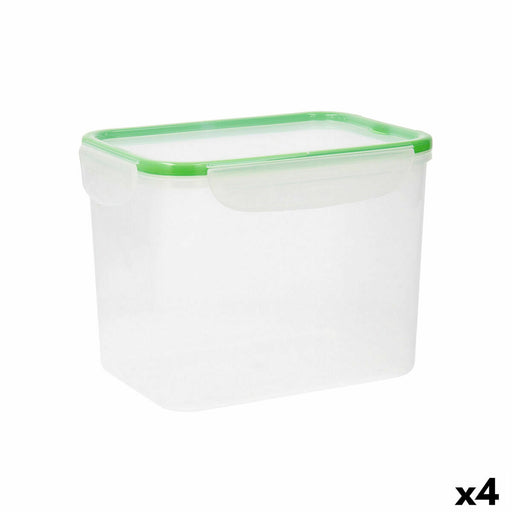 Hermetička Kutija za Ručak Quid Greenery Providan Plastika (3,7 L) (Pack 4x)