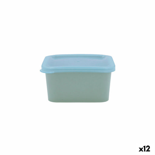 Kvadratna Kutija za Ručak s Poklopcem Quid Inspira 430 ml Plava Plastika (12 kom.)