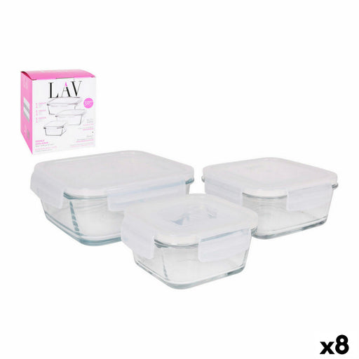 Set 3 kutija za užinu LAV Kristal (8 kom.) (3 pcs)
